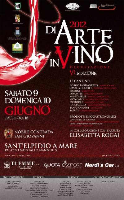 Di arte in vino 2012,cantine marche,vino marche,elisabetta rogai,prodotti tipici marche,degustazione vini,